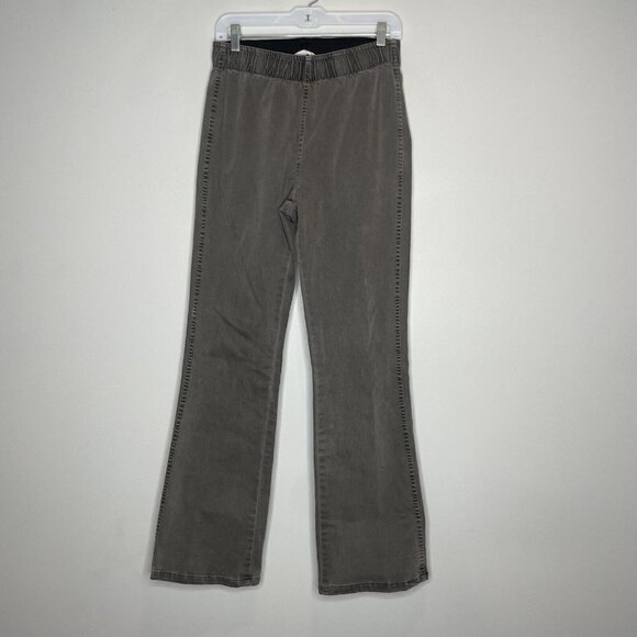 Soft Surroundings Elastic Waist Pull On Taupe Straight Leg Jeans Size Small Tall - Picture 1 of 7